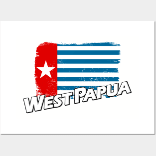 West Papua flag Posters and Art